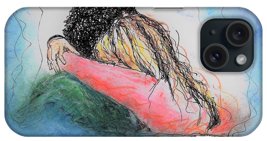 Man iPhone Case featuring the mixed media Free Hugs by Denise F Fulmer
