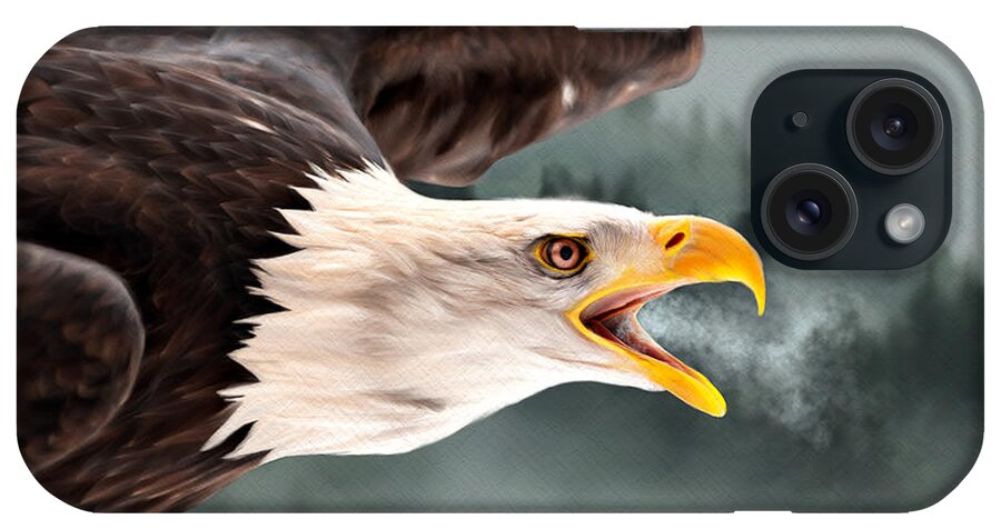 Eagle iPhone Case featuring the digital art Free Spirit by Becky Herrera