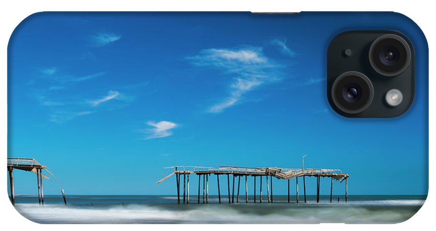 Outer Banks iPhone Case featuring the photograph Frisco Fishing Pier in North Carolina Panorama by Ranjay Mitra