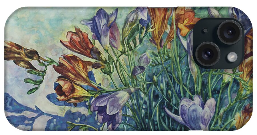 Flowers iPhone Case featuring the painting Frishias by Rick Nederlof