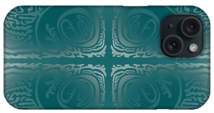Frost iPhone Case featuring the digital art Frost Squiggle Tile by Kevin McLaughlin