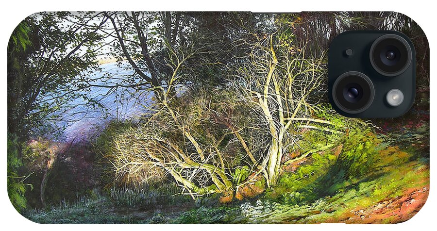 Landscape iPhone Case featuring the painting Frosty Morning Near Nant Clwyd, North Wales by Harry Robertson