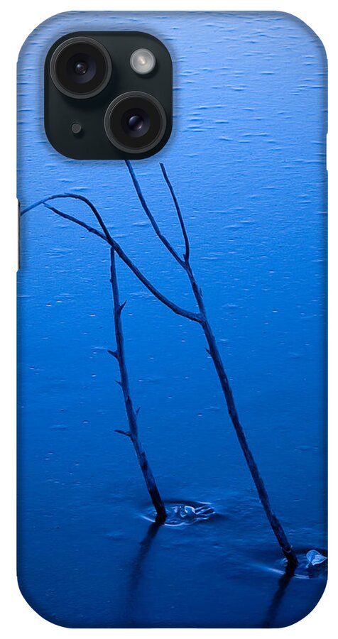 Abstract iPhone Case featuring the photograph Frozen in Blue by Monte Stevens