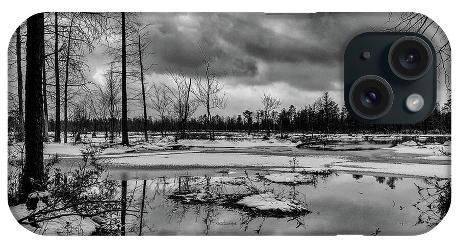 Landscape iPhone Case featuring the photograph Frozen Mullica River by Louis Dallara