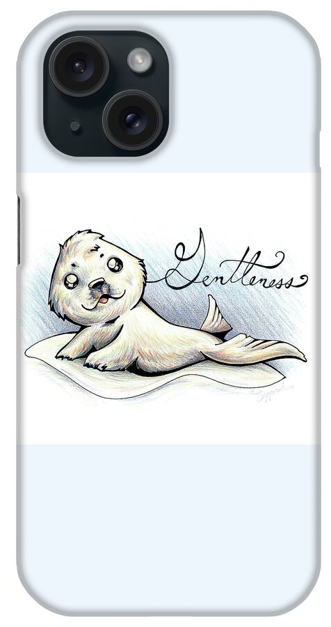 Nature iPhone Case featuring the drawing Inspirational Animal SEAL by Sipporah Art and Illustration