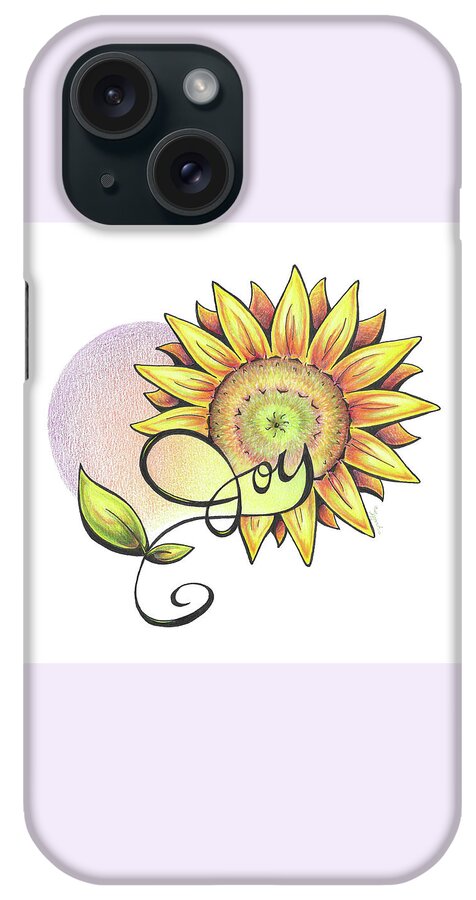 Nature iPhone Case featuring the drawing Inspirational Flower SUNFLOWER by Sipporah Art and Illustration
