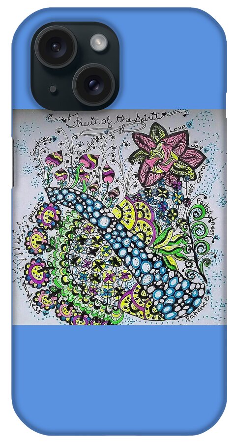 Caregiver iPhone Case featuring the drawing Fruit of the Spirit by Carole Brecht