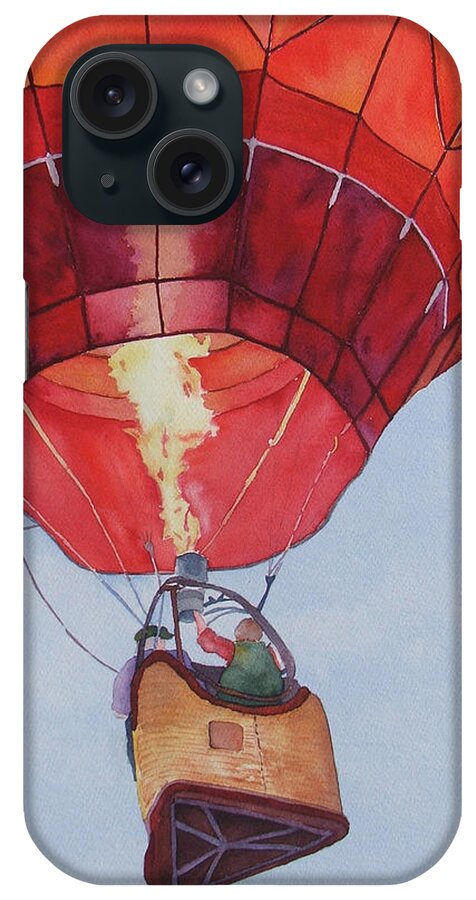 Balloons iPhone Case featuring the painting Full of Hot Air by Judy Mercer