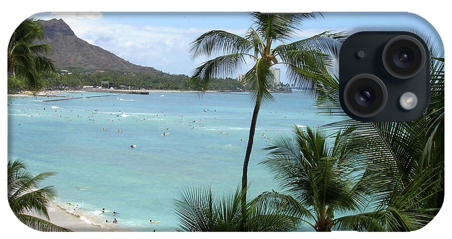 Waikiki iPhone Case featuring the photograph Fun Times on the Beach in Waikiki by Karen Nicholson