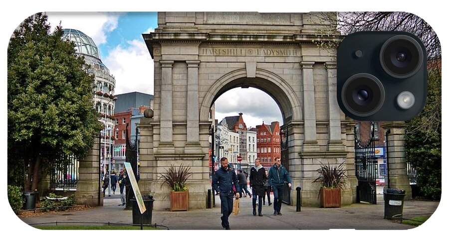 Dublin iPhone Case featuring the photograph Fusilier's Arch, St. Stephen's Green Park, Dublin, Ireland by Marisa Geraghty Photography