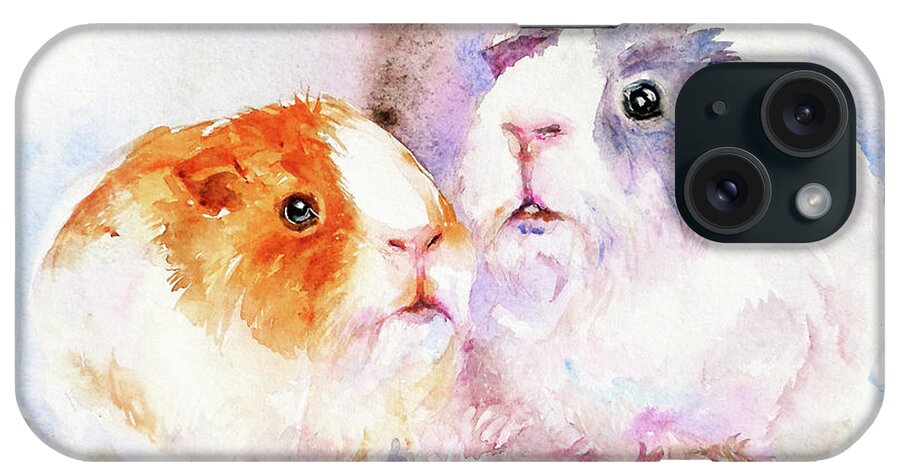 Hamsters iPhone Case featuring the painting Fuzzy Buddies by Arti Chauhan