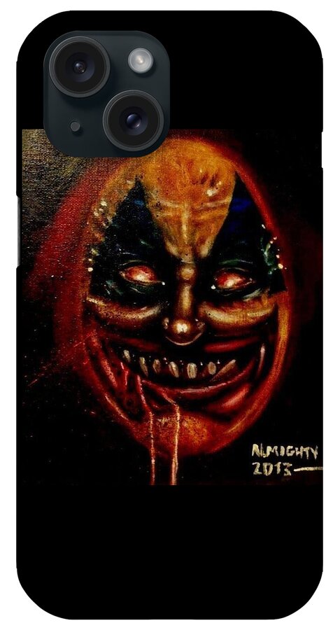 John Wayne Gacy iPhone Case featuring the painting Gacy In Hell by Ryan Almighty