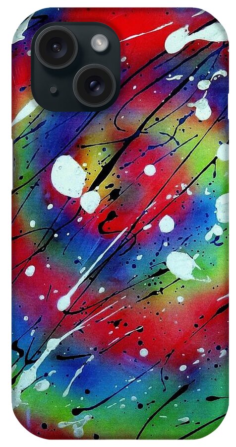 Spiral iPhone Case featuring the painting Galaxy by Patrick Morgan