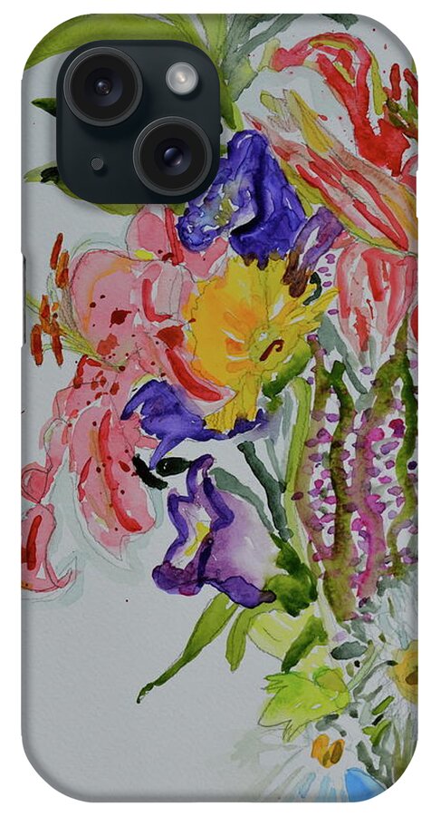 Flowers iPhone Case featuring the painting Garden Bouquet by Beverley Harper Tinsley