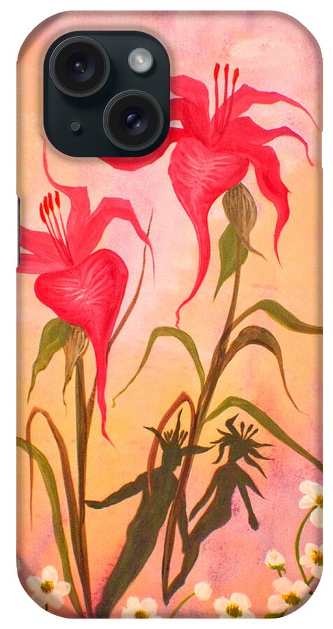 Adria Trail iPhone Case featuring the painting Garden Couple by Adria Trail
