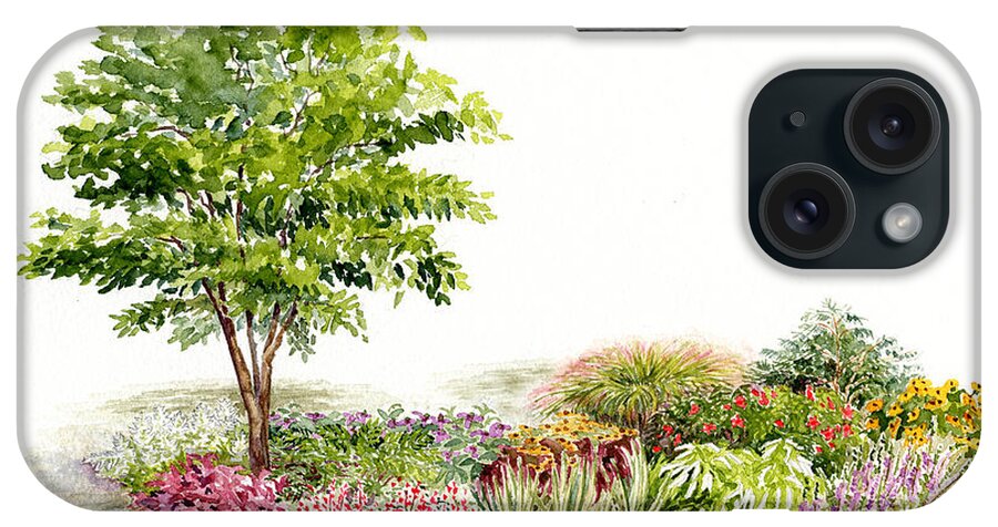Garden iPhone Case featuring the painting Garden Fresh Watercolor Painting by Karla Beatty