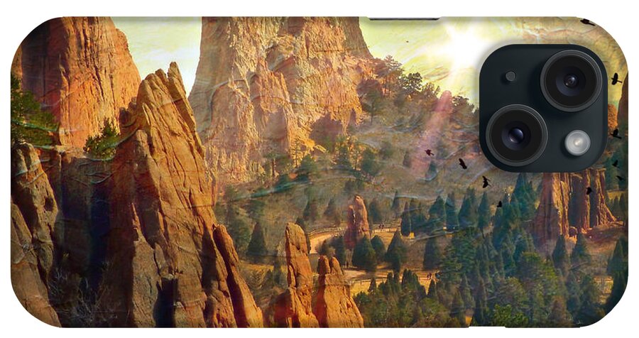 Digital Painting iPhone Case featuring the photograph Garden of the Gods by George Tuffy