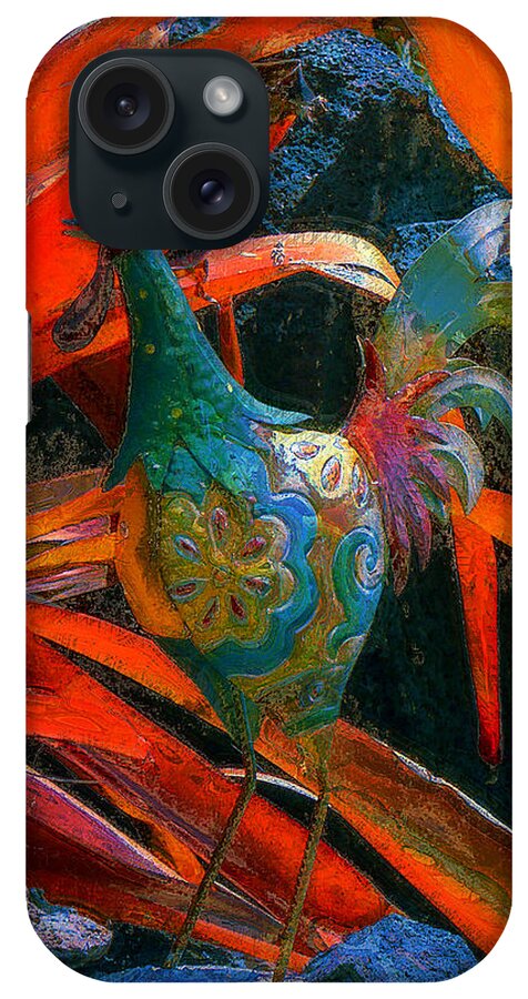 Chicken iPhone Case featuring the photograph Garden Rooster by Lori Seaman