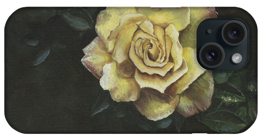 Rose iPhone Case featuring the painting Garden Rose by Jeff Brimley