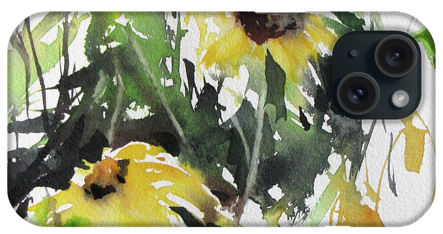 Watercolor iPhone Case featuring the painting Garden Surprise by Rae Andrews