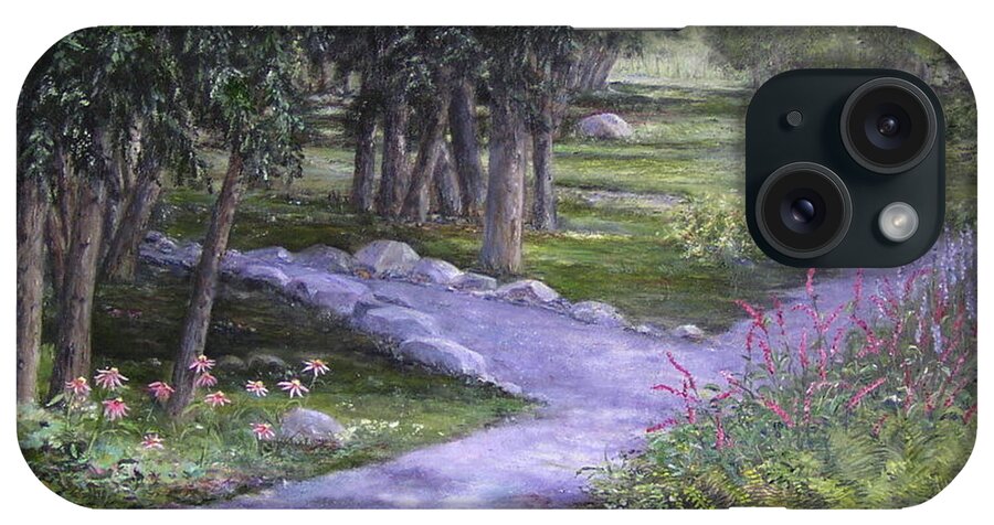 Garden iPhone Case featuring the painting Garden walk by Jan Byington