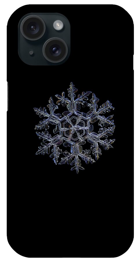 Snowflake iPhone Case featuring the photograph Gardener's dream, dark on black version by Alexey Kljatov