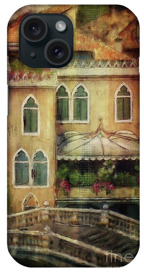 Venice iPhone Case featuring the digital art Gardening Venice Style by Lois Bryan