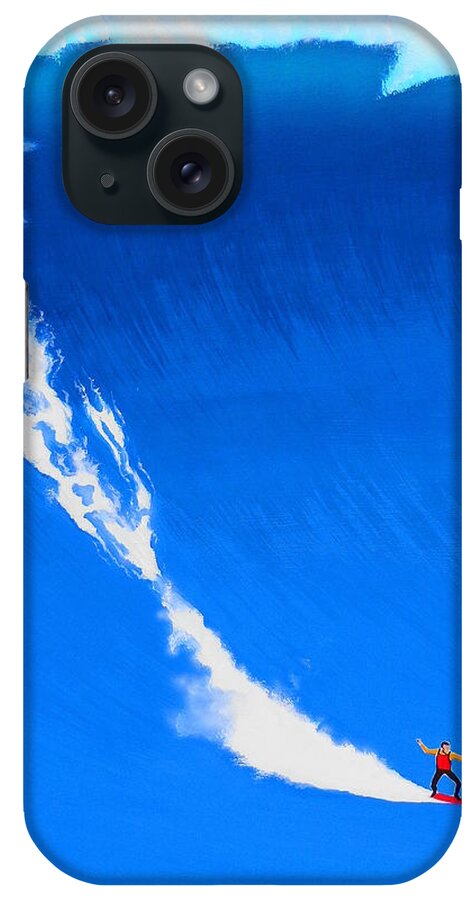Surfing iPhone Case featuring the painting Analysis of Nazare 11-1-2011 by John Kaelin