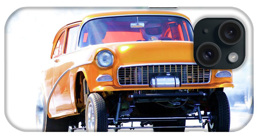 Chevrolet Coupe iPhone Case featuring the photograph Gasser Burnout by Steve McKinzie
