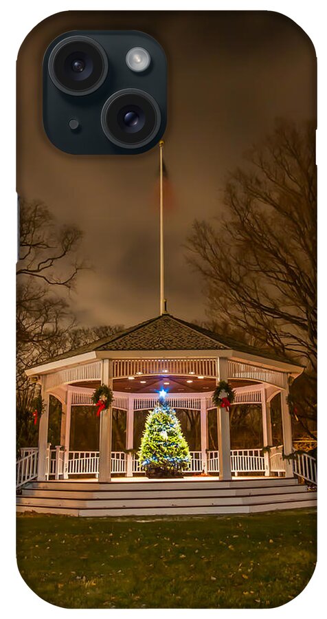 Christmas iPhone Case featuring the photograph Gazebo Christmas Tree by Brian MacLean