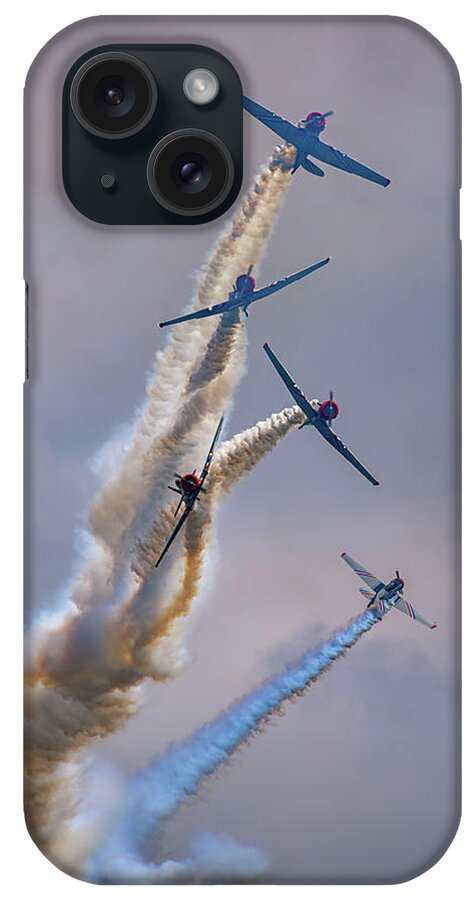 Geico iPhone Case featuring the photograph Geico Skytypers Tree of Smoke by Rick Berk