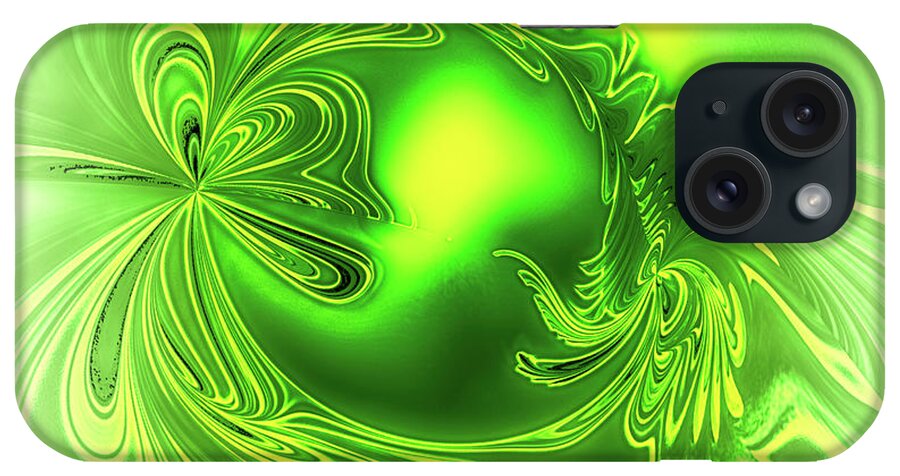 Edelstein iPhone Case featuring the digital art Gemstone Green Tourmaline by Eva-Maria Di Bella
