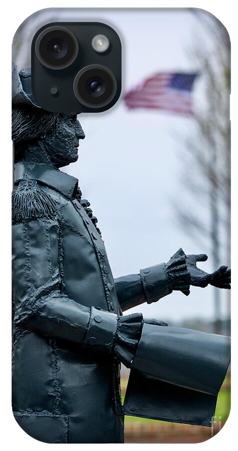 Yorktown iPhone Case featuring the photograph General George Washington Statue in Yorktown by Rachel Morrison