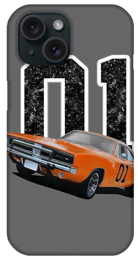 Dodge iPhone Case featuring the digital art General Lee Charger by Paul Kuras