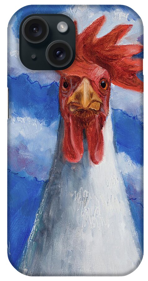 Rooster iPhone Case featuring the painting General Tso by Billie Colson
