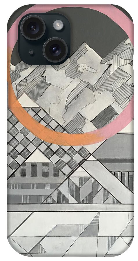 Geometry iPhone Case featuring the painting Geometry's Mountain by Sara Cannon