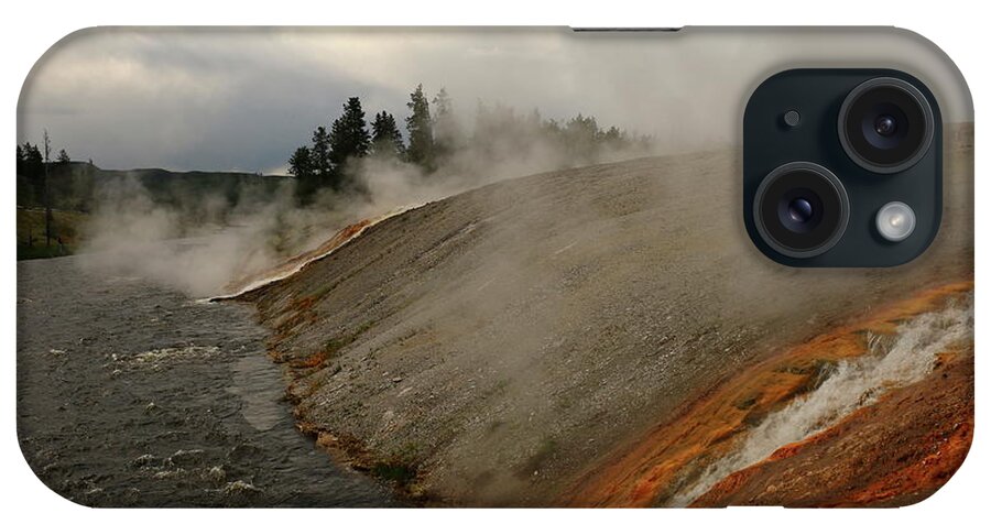 Park iPhone Case featuring the photograph Geyser Runoff Into Firehole River by Christiane Schulze Art And Photography