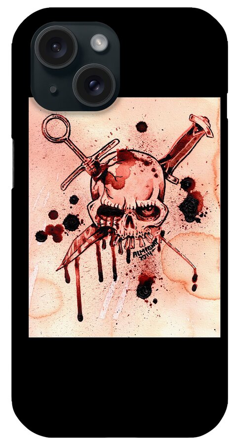  iPhone Case featuring the painting GG Allin / Murder Junkies Logo by Ryan Almighty
