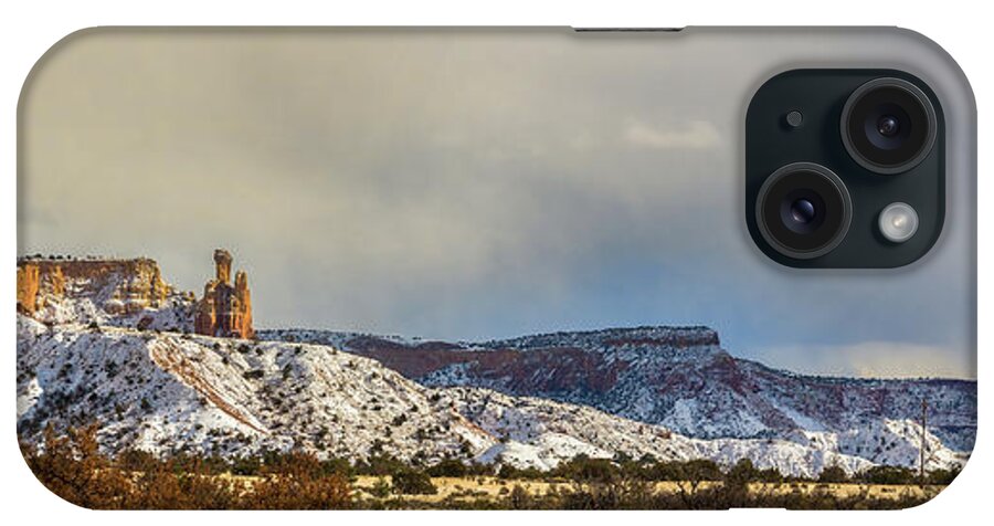 Abiquiu iPhone Case featuring the photograph Ghost Ranch in Winter by Lou Novick