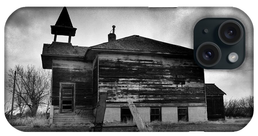 School House iPhone Case featuring the photograph Ghosts of laughter in Corinth North Dakota by Jeff Swan