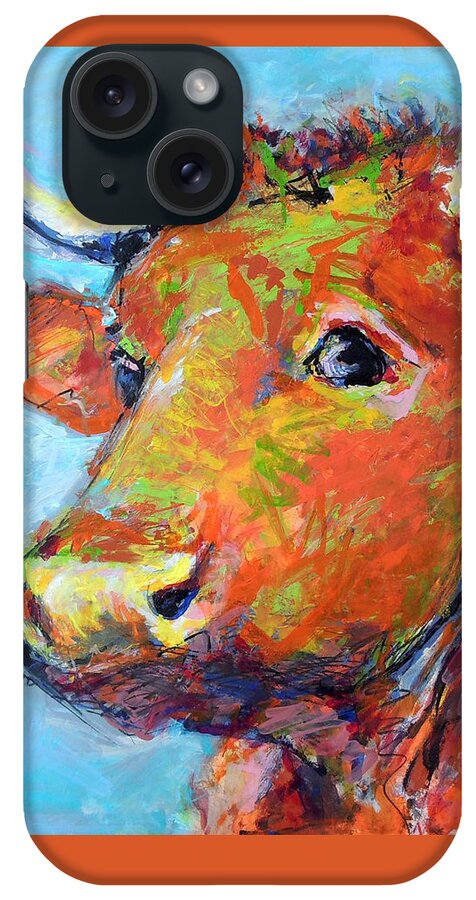 Schiros iPhone Case featuring the painting Ginger Horn by Mary Schiros