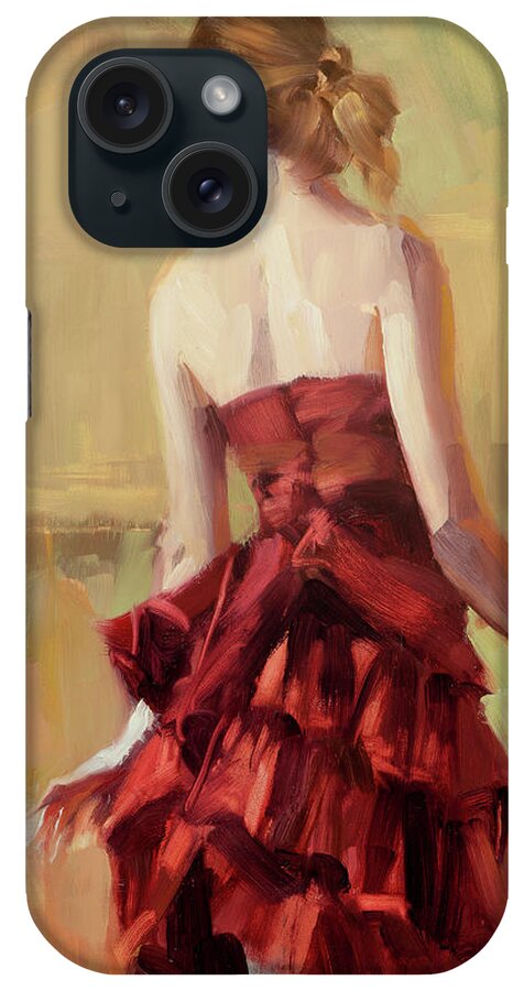 Dance iPhone Case featuring the painting Girl in a Copper Dress II by Steve Henderson