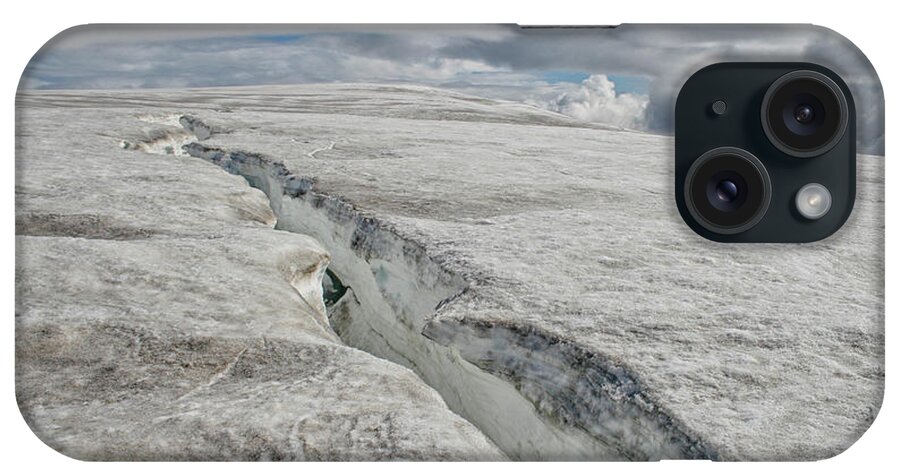 Iceland iPhone Case featuring the photograph Glacier crack by Patricia Hofmeester