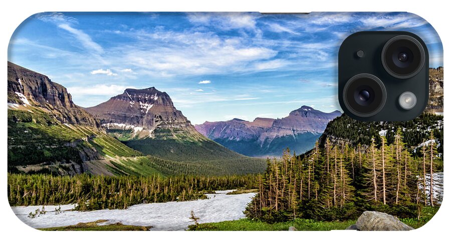 Lanscape iPhone Case featuring the photograph Glacier Nation Park at Logan Pass by Donald Pash
