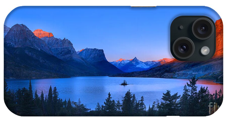 St Mary iPhone Case featuring the photograph Glacier Orange Glow Over St. Mary by Adam Jewell