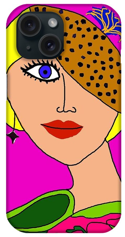 Fashion iPhone Case featuring the digital art Glamous Woman by Laura Smith