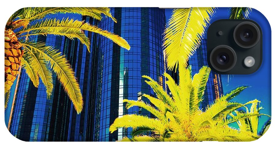 Cityscape iPhone Case featuring the photograph Glass And Palms by Joe Burns