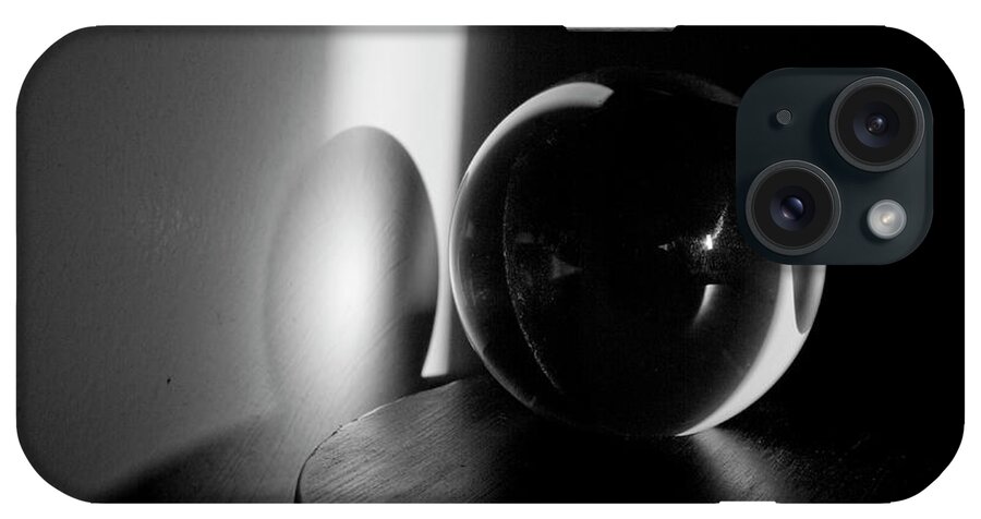 Glass iPhone Case featuring the photograph Glass Sphere in Light and Shadow by David Gordon
