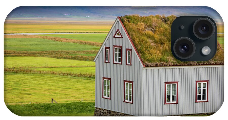 Byggðasafn Skagfirðinga iPhone Case featuring the photograph Glaumbaer Farmhouse by Inge Johnsson