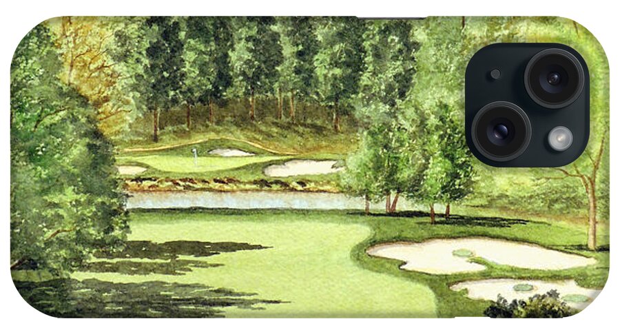 Glen Abbey Golf Course Painting iPhone Case featuring the painting Glen Abbey Golf Course Canada 11th Hole by Bill Holkham